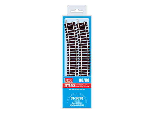 Peco ST-2030 HO Scale Code 100 Nickel Silver Standard 22.5 Degree