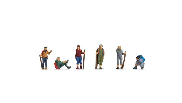 Noch 15868 HO Scale Pilgrims - Hikers -- pkg(6)