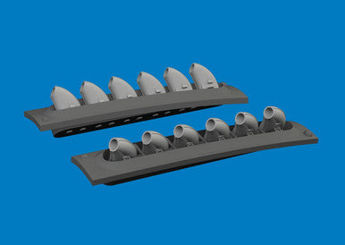 Eduard 6481060 1/48 P-40 Exhaust Stacks Rounded PRINT Brassin for