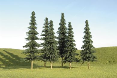 Bachmann 32004 Scenescapes 5"-6" Spruce Trees (6/pk)