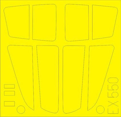 Eduard EX550 1/48 Mask Su-34 for Hobby Boss Canopy Mask Set
