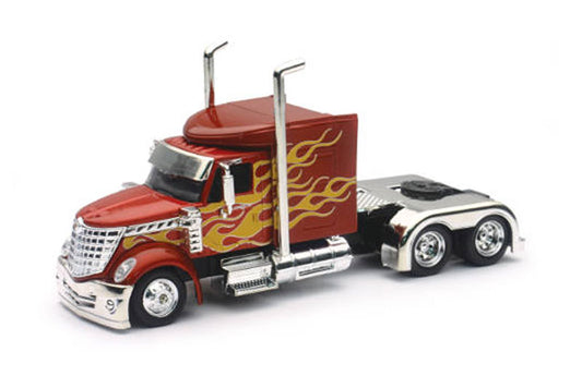 New Ray SS-15241-D 1/43 International Lonestar, Red w/ Yellow Flames