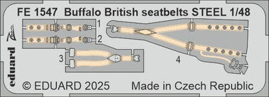 Eduard FE1547 1/48 Buffalo British Seatbelts STEEL