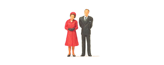 Preiser 28132 HO Queen Elizabeth II & Prince Philip