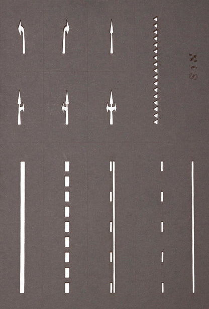 Noch 34240 N Scale Street Marking Stencils, 5 Stencils