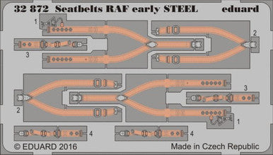 Eduard 32872 1/32 Seatbelts RAF Early Steel (Pre-Painted)