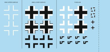 Eduard D48045 1/48 Decal Bf 109G-6 National Insignia for Eduard