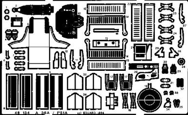Eduard 48134 1/48 A36/P-51A for ACY Photo Etch Detail Set