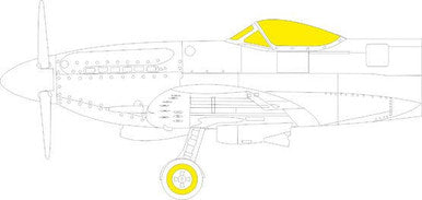 Eduard EX992 1/48 Seafire F.XVII TFace Canopy Mask Set Mask