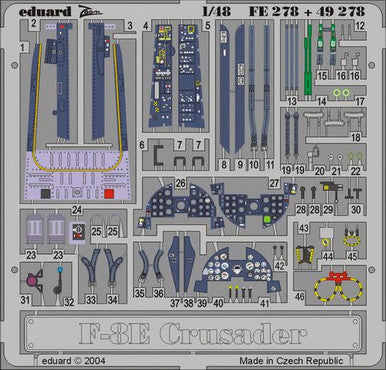 Eduard 49278 1/48 for HSG (Pre-Painted) Photo Etch Detail Set