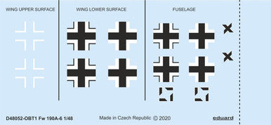 Eduard D48052 1/48 Fw 190A-6 National Insignia for EDUARD