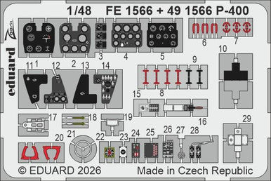 Eduard FE1566 1/48 P-400 Zoom Set for ARMA HOBBY Zoom Photo Etch Set