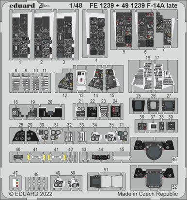 Eduard 491239 1/48 F-14A Late Interior for Tamiya (Pre-Painted)