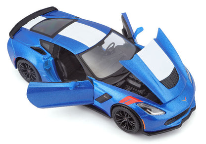Maisto 31516BL 1/24 2017 Chevrolet Corvette Grand Sport, Blue