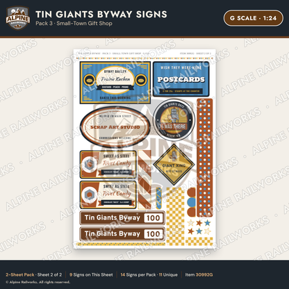 Alpine Railworks 30992G G Scale Roadside Signs - Scrap Metal Giants