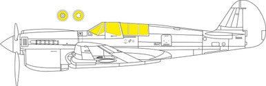 Eduard EX1151 1/48 Kittyhawk Mk.IV TFace Canopy Mask Set MASK for
