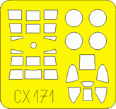 Eduard CX171 1/72 Paint Mask for TAMIYA 60774 F4U-1 Birdcage