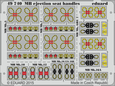 Eduard 49740 1/48 MB Ejection Seat Handles (Pre-Painted)