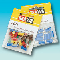 Brawa 3041 All Scale Round Sockets -- Yellow
