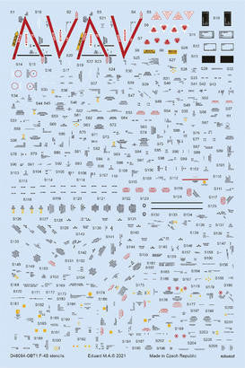 Eduard D48094 1/48 Decal F-4B Stencils for Tamiya