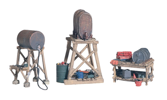 Woodland Scenics D212 All Scale 3 Fuel Stands HO Scale Kit