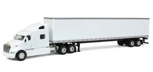 Spec Cast 33604 1/64 Peterbilt 387 Sleeper, White 53' Trailer