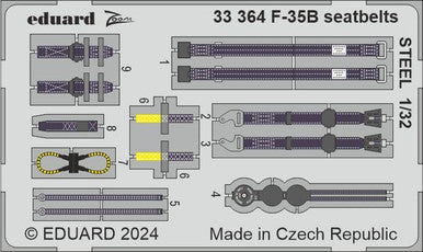 Eduard 33364 1/32 F-35B Seatbelts STEEL Photo Etched Set