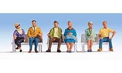 Walthers SceneMaster 949-6058 HO Seated People pkg(6) Set 2