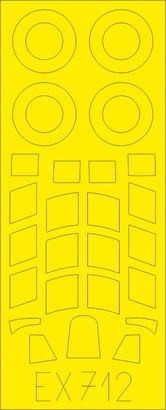 Eduard EX712 1/48 Mask Aircraft- Hurricane Mk I for ARX