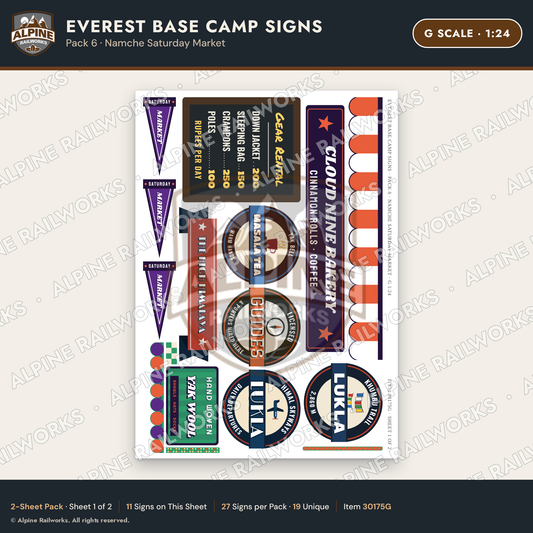Alpine Railworks 30175G G Scale Everest Base Camp Signs