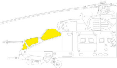 Eduard EX896 1/48 Mask Mi-35M TFace Canopy Mask Set for Zvezda