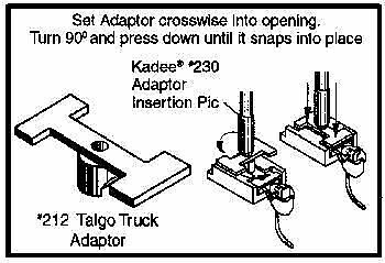 Kadee 212 HO Scale #212 Talgo Truck Adaptors -- pkg(24)