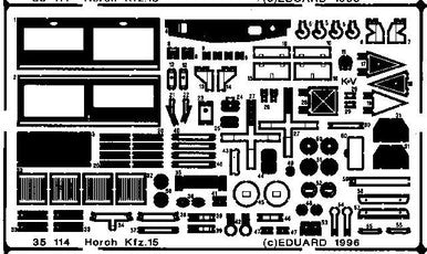 Eduard 35114 1/35 Horch Kfz15 for ITL Photo Etch Detail Set