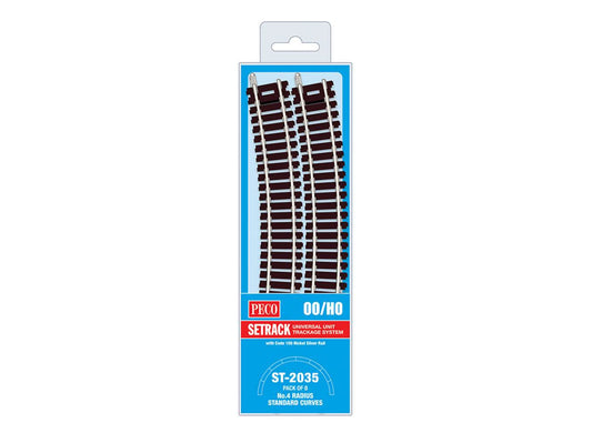 Peco ST-2035 HO Scale Code 100 Nickel Silver Standard 22.5 Degree