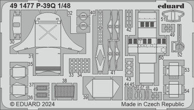 Eduard 491477 1/48 P-39Q Photo Etch Set for ARMA HOBBY