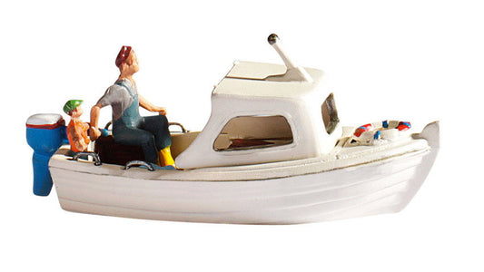 Noch 37822 N Scale Fishing Boat with Figures, Assembled