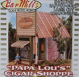 Bar Mills 492 HO Scale Papa Lou's Cigar Shoppe -- Kit