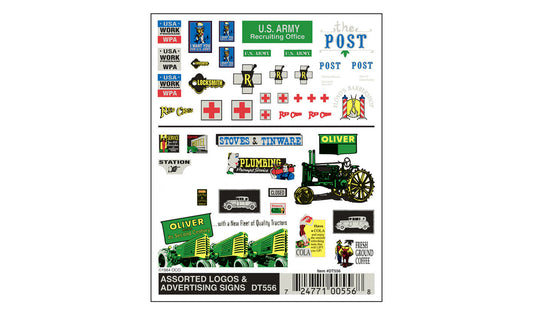 Woodland Scenics DT556 All Scale Assorted Logos and Advertising Signs