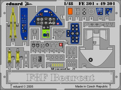 Eduard FE301 1/48 for Academy/Hobbycraft Photo Etch Detail Set
