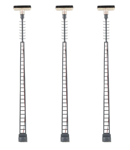 Faller 180110 HO LED Lattice-Mast Top Floodlights, Cold White