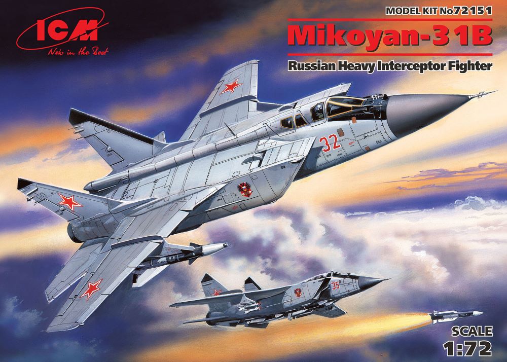 ICM Models 72151 1/72 Soviet Mig31 Foxhound Heavy Fighter Interceptor