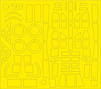 Eduard CX563 1/72 Mask Wellington GR Mk. VIII for AIR Canopy Mask Set