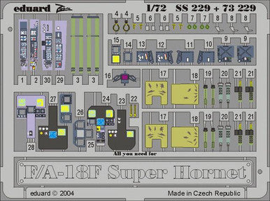 Eduard 73229 1/72 F/A-18F Super Hornet Photo Etch for Hasegawa