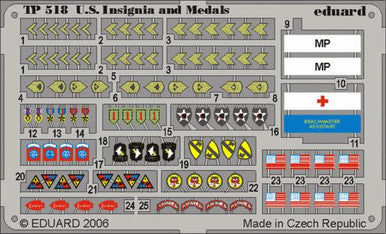 Eduard TP518 1/35 US Insignia and Medals WWII