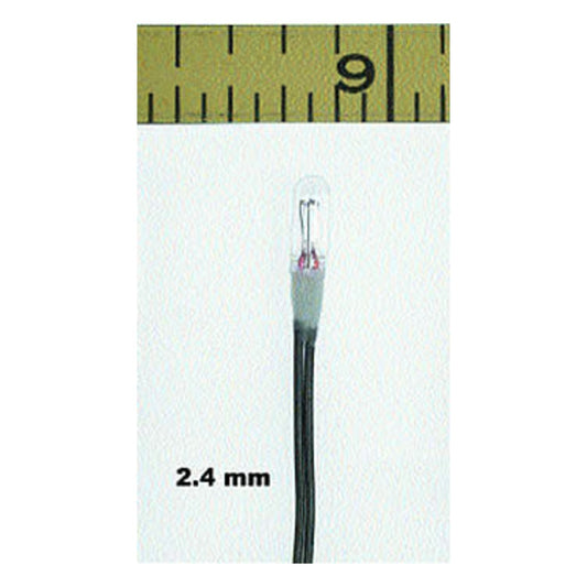 Miniatronics 1801210 All Scale Micro Miniature Lamps - 12V 50mA 2.4mm Diameter - Clear -- Package of 10
