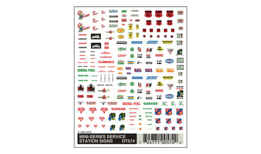 Woodland Scenics DT574 All Scale Mini-Series Service Station Signs