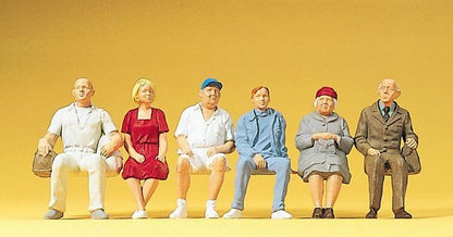 Preiser 45152 G Scale Value Series Figures Seated People pkg(6)