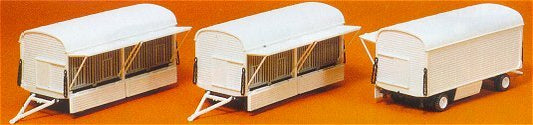 Preiser 20007 HO Scale Modern Circus Wagon Set - Plastic Kits Cage