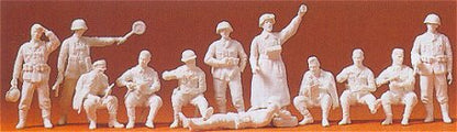 Preiser 16501 HO Scale Former German Army WWII - Unpainted Figures