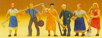 Preiser 14040 HO Scale Working People Farm Workers pkg(6)